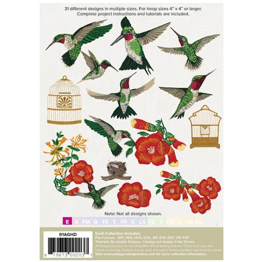 Anita Goodesign Hummingbirds - Sewingmachinesplus.com