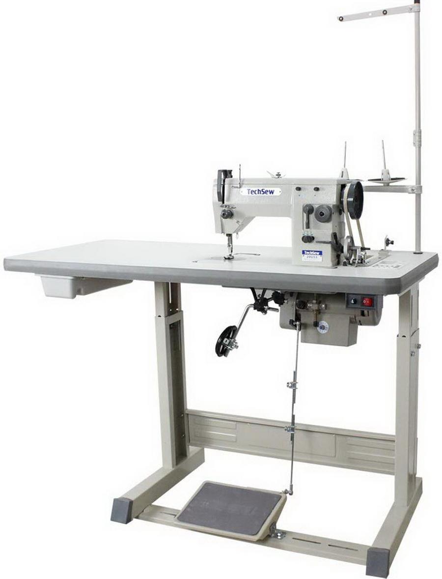 Techsew 20U53 Zigzag and Straight Stitch Industrial Sewing Machine with Assembled Table and Servo Motor - Sewingmachinesplus.com