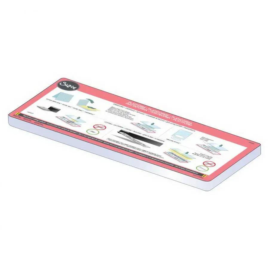 Sizzix Big Shot Express cutting machine box, white and gray with red instruction panel.