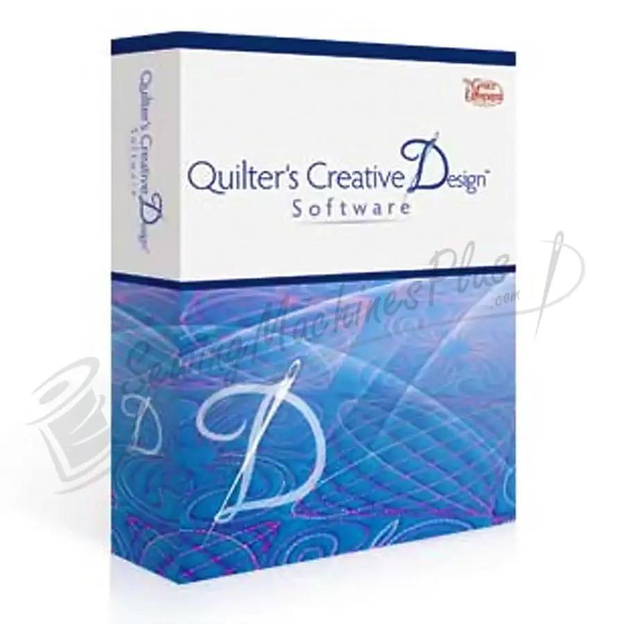 Quilter's Creative Design Software box by Grace Company, blue and white packaging.