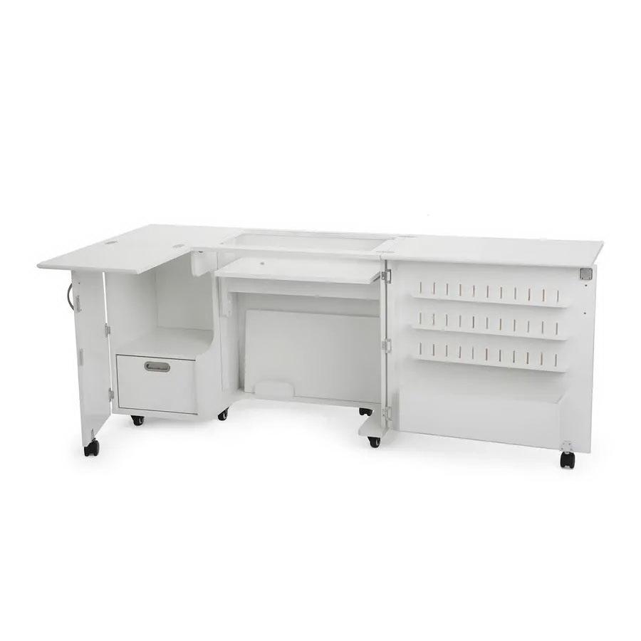Kangaroo Sewing Furniture Wallaby II and Kookaburra Bundle Cabinet Set (Ash White) - Sewingmachinesplus.com