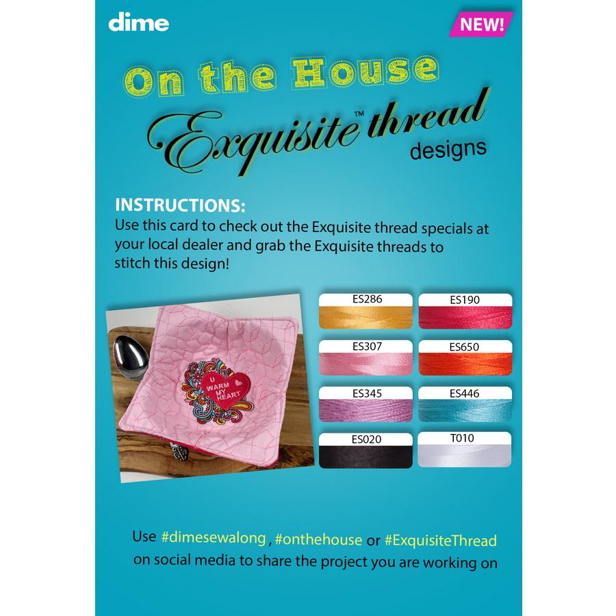DIME Happy Heart - Bowl Project Thread Kit Bundle (On The House Program - Week 4) - Sewingmachinesplus.com