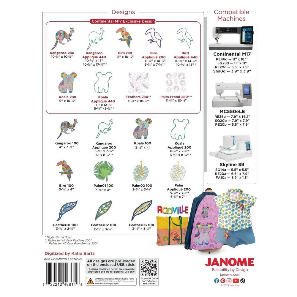 Janome Exclusive: Kimberly Einmo Rooville Embroidery Collection - Sewingmachinesplus.com
