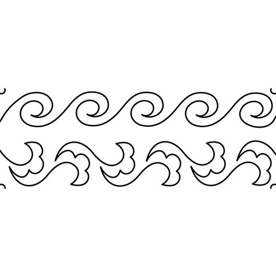 Groovy Board - 10in. Bloom n Curls Border Quilting Template - Sewingmachinesplus.com