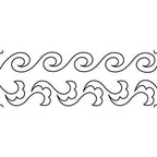 Groovy Board - 10in. Bloom n Curls Border Quilting Template - Sewingmachinesplus.com