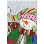 Anita Goodesign Winter Friends Tile Scene embroidery design snowman with pink hat and red-green scarf