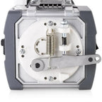 Reliable SewQuiet 6050SM 220V servomotor; gray metal housing with white circular gear plate and spring-loaded lever