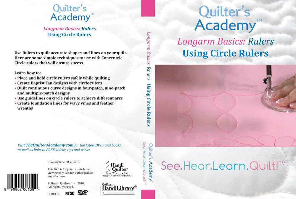 Handi Quilter Longarm Basics: Rulers - Using Circle Rulers (DVD)