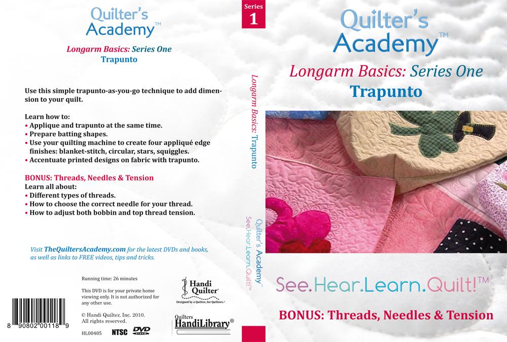 Handi Quilter Longarm Basics: Trapunto with BONUS: Threads, Needles & Tension (DVD)