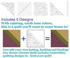 Dime Our House Cheater Quilt with Designs quilting template; includes 5 earth-tone designs by Dime.