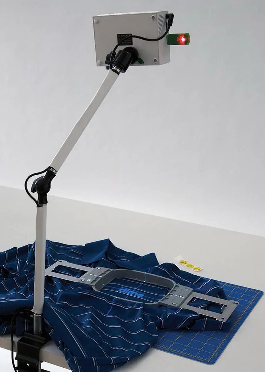 DIME Maximum View Projector on white adjustable arm stand