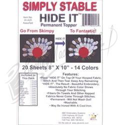 Hide It Stabilizer Pack - 20 Black Vinyl Sheets of 8" x 10"