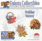 Dakota Collectibles Holiday Variety embroidery designs CD-ROM with 20 festive motifs.