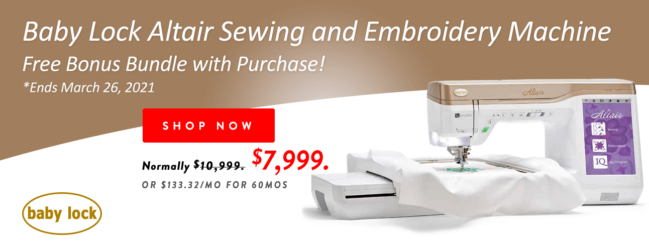 Baby Lock Altair Sewing Machine Banner