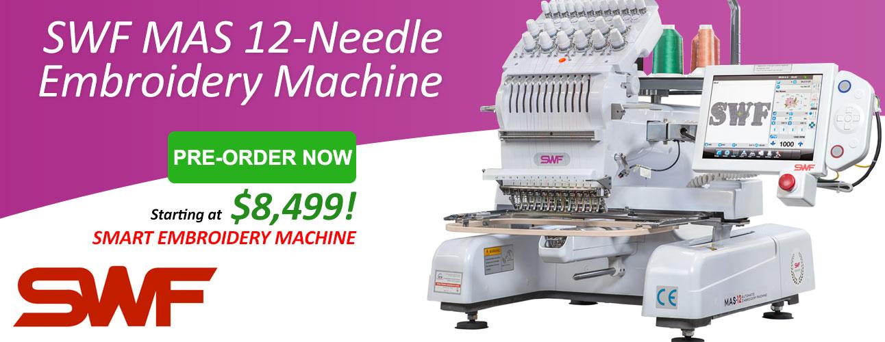 SWF MAS 12 Needle Embroidery Machine Banner