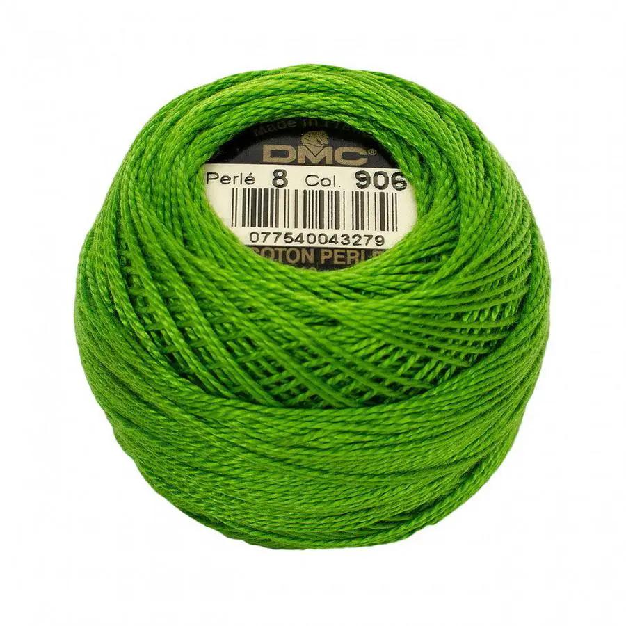 DMC Pearl Cotton Balls Size 8 Medium Parrot Green - Sewingmachinesplus.com