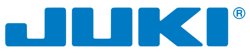 Blue JUKI logo with a registered trademark symbol