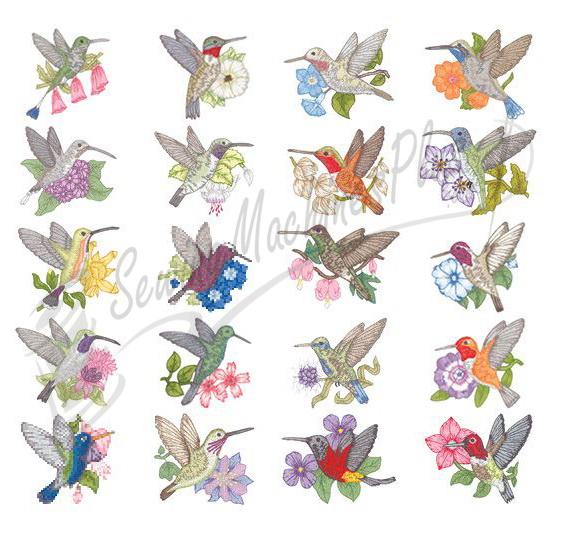 Dakota Collectibles Hummingbirds Embroidery Design - 970191