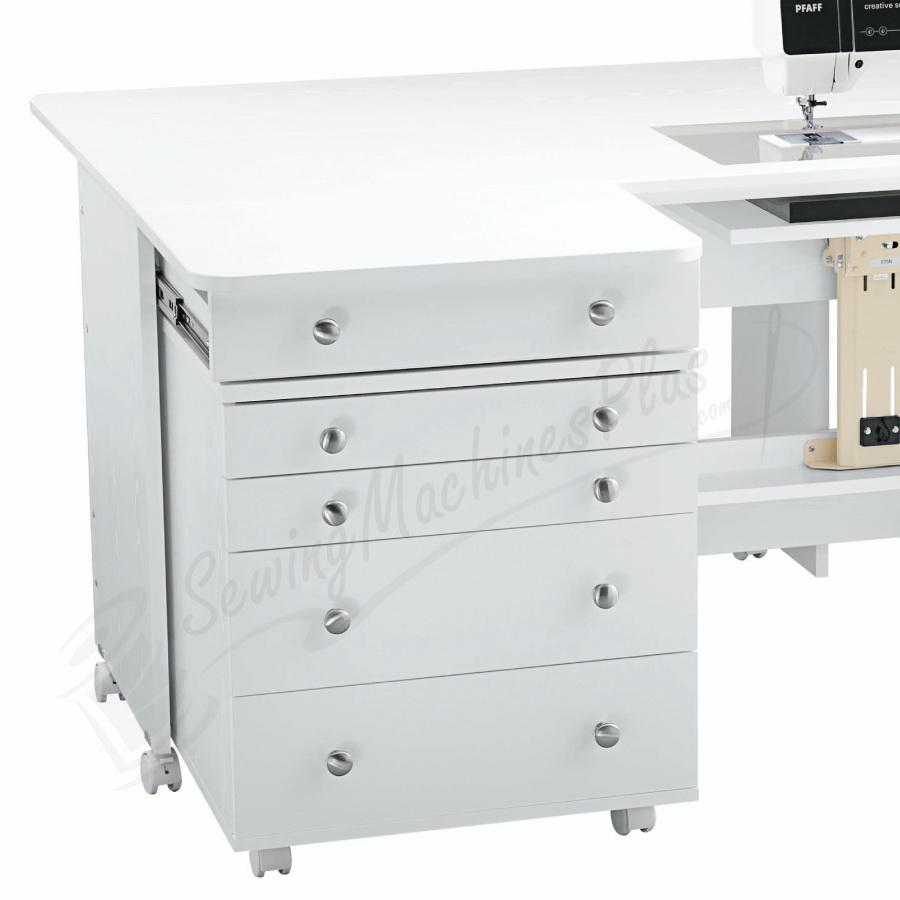 Inspira Quilters Cabinet  4 Drawer Storage Caddie - White