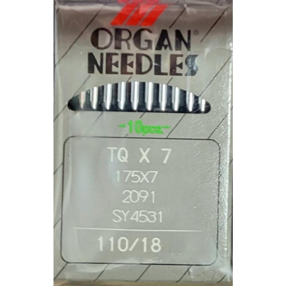 Organ Needle TQX7,175x7, 2091, Sz. 110/18 10pk - Sewingmachinesplus.com
