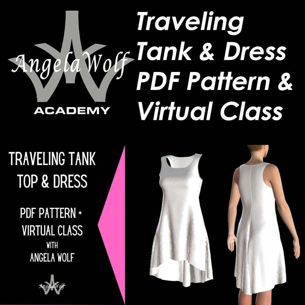 Angela Wolf Academy Traveling Tank & Dress PDF Pattern & Virtual Class - Sewingmachinesplus.com