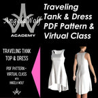 Angela Wolf Academy Traveling Tank & Dress PDF Pattern & Virtual Class - Sewingmachinesplus.com
