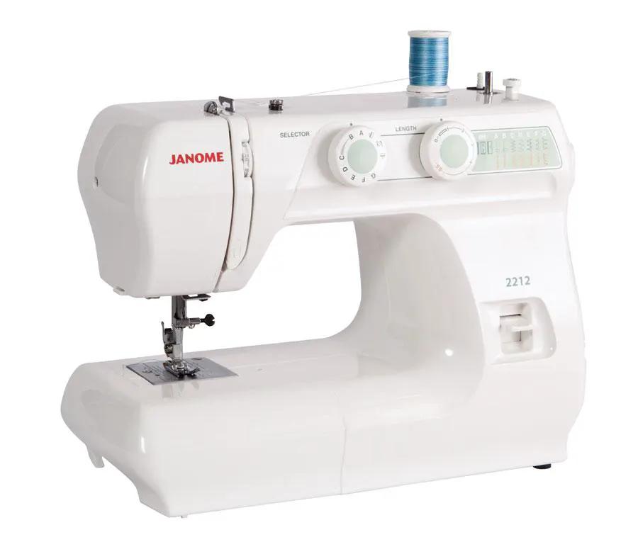 Janome 2212 sewing machine, white, refurbished, 12-stitch freearm