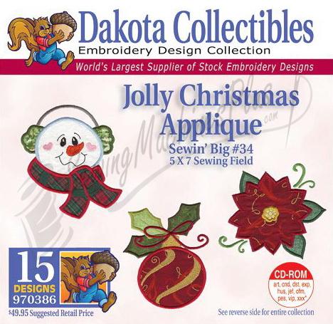 Dakota Collectibles Jolly Christmas Applique Embroidery Designs - 970386