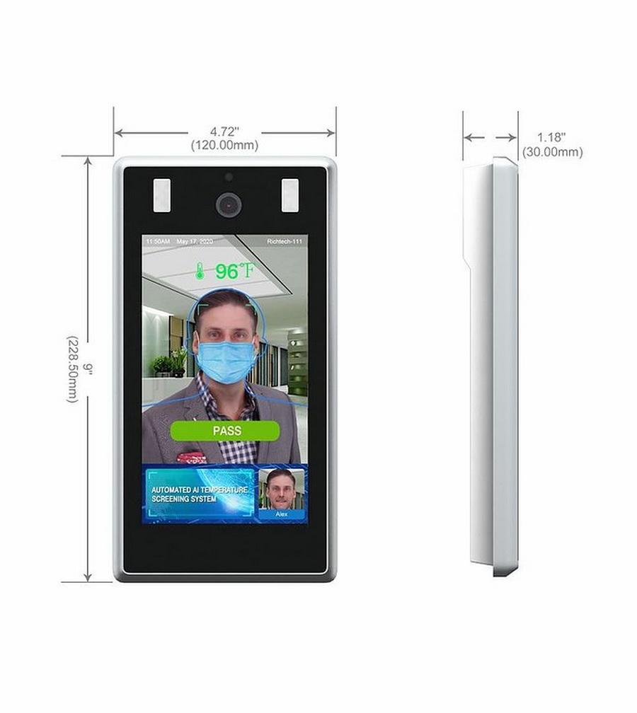 RichTech AATSS V2 Pro Enterprise Version Plug and Play Temperature Screening Kiosk - Sewingmachinesplus.com