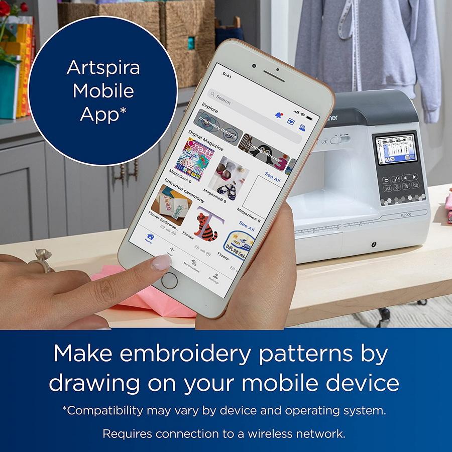 Brother SE2000 WLAN Sewing and Embroidery Machine - Sewingmachinesplus.com