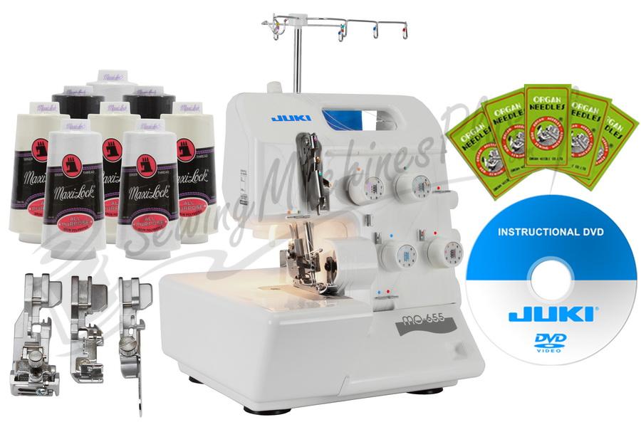 Juki Pearl Line MO-655 2/3/4/5 Thread Serger BONUS PACKAGE