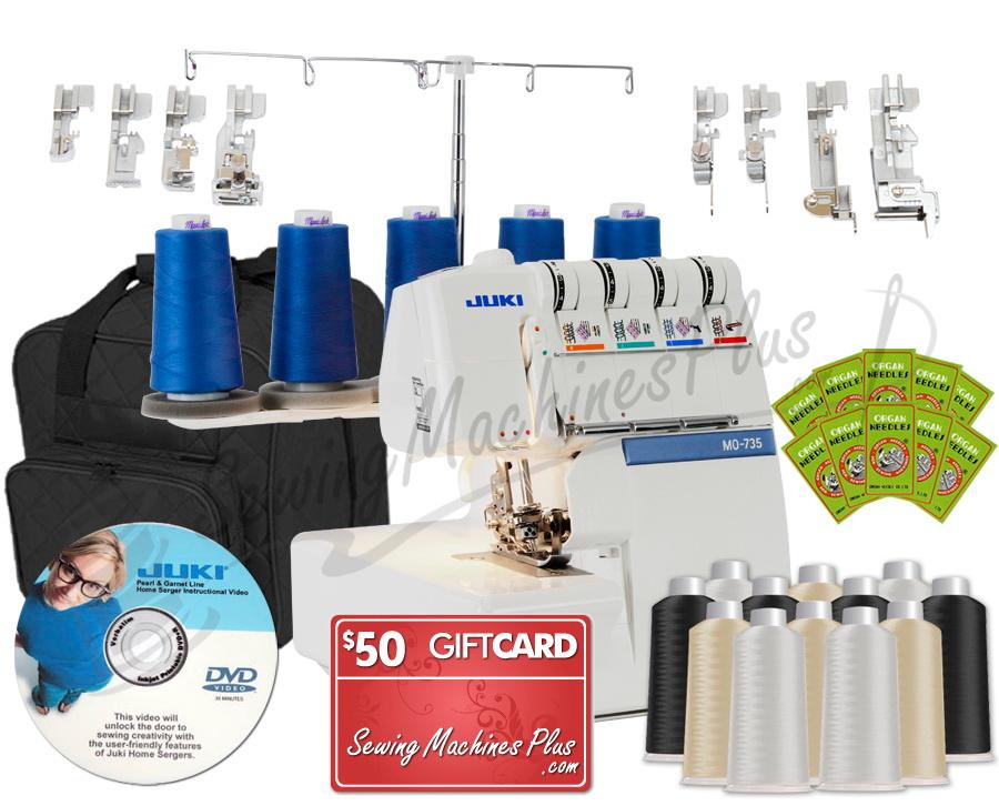 Juki MO-735 2 Needle, 5-Thread Serger & Cover Hem w/  BONUS Package