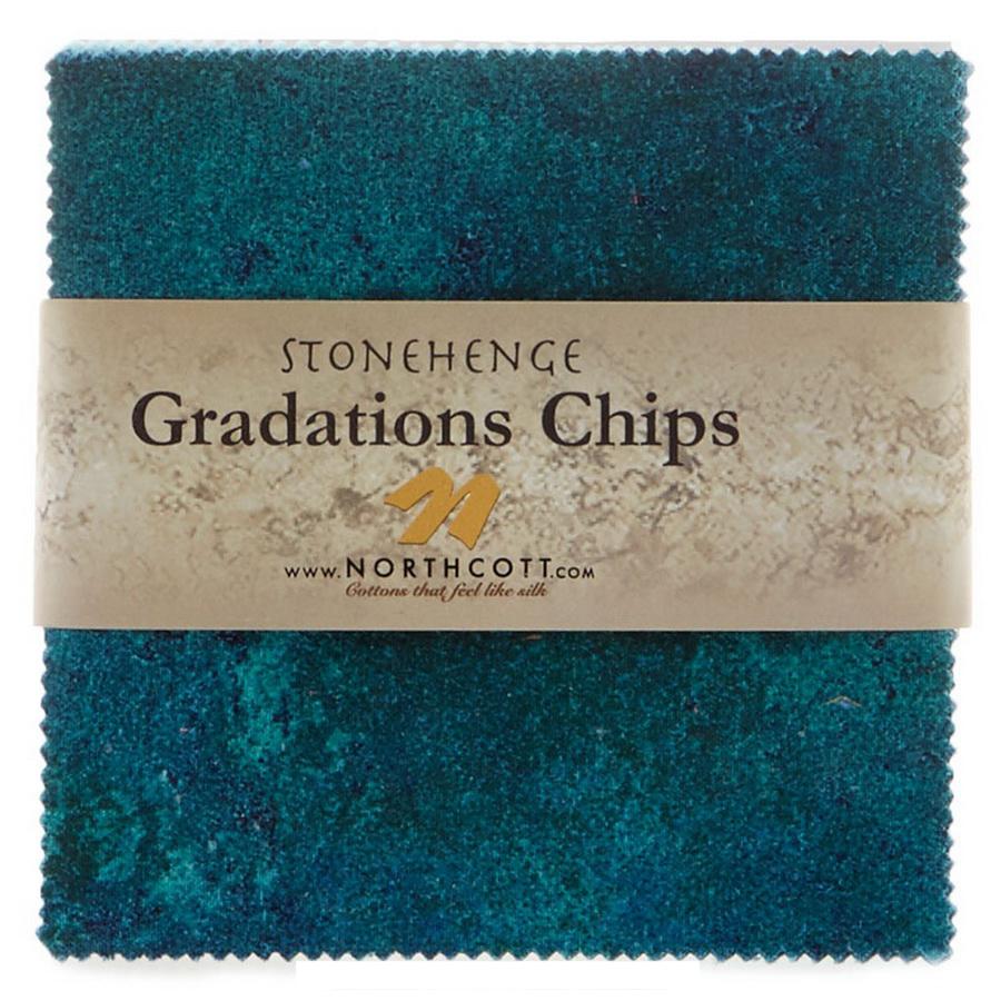 Stonehenge Gradations Brights Lagoon - 10 inch Squares 42 Pieces - Sewingmachinesplus.com