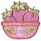 Anita Goodesign Baby Tea Party embroidery design motif in pink strawberry basket