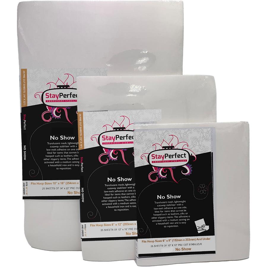 StayPerfect PreCut No Show Mesh Stabilizer - 25 Pack - Sewingmachinesplus.com