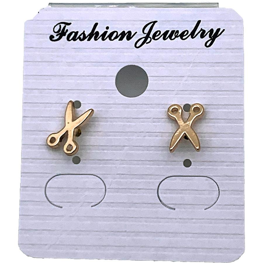 Amanda Jayne Jewelry Small Scissor Studded Earrings, Rose Gold