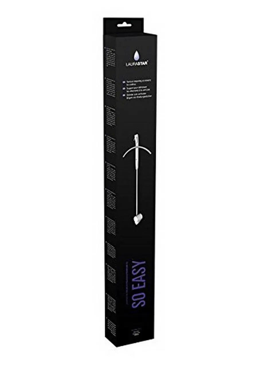 Laurastar Final Touch Garment Hanger on black packaging box with Laurastar logo.