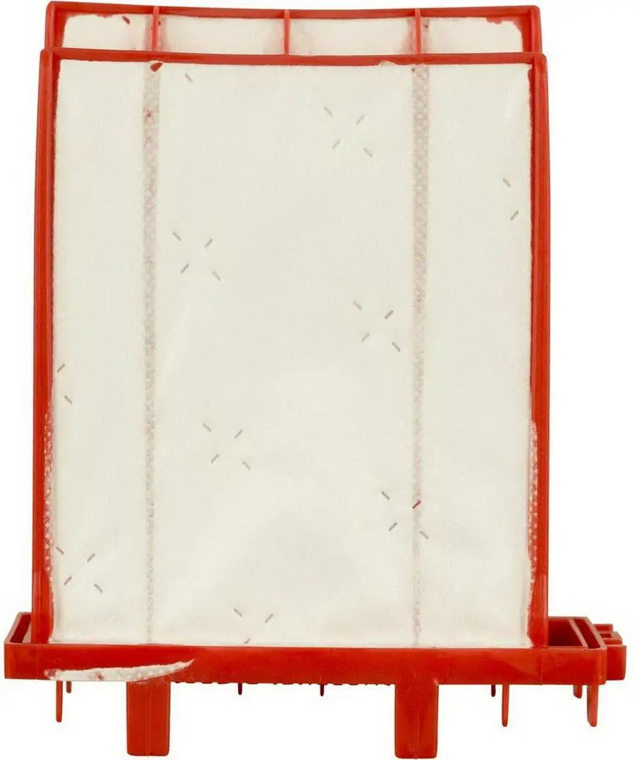 SEBO AIRBELT K vacuum filter set: red frame with white pleated filters (1 micro, 1 exhaust)