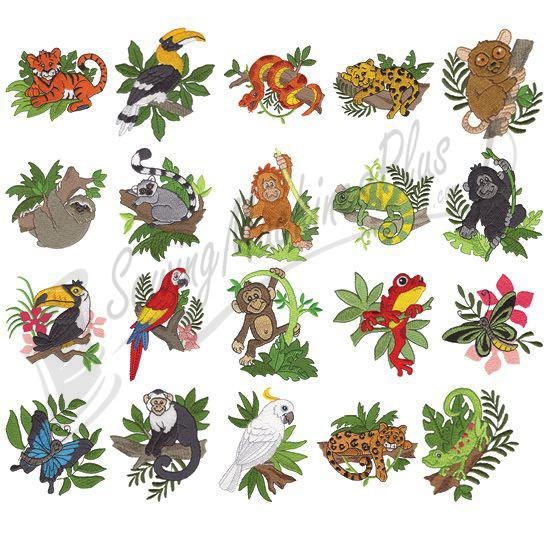 Dakota Collectibles Kiddie Rainforest Embroidery Designs - 970393