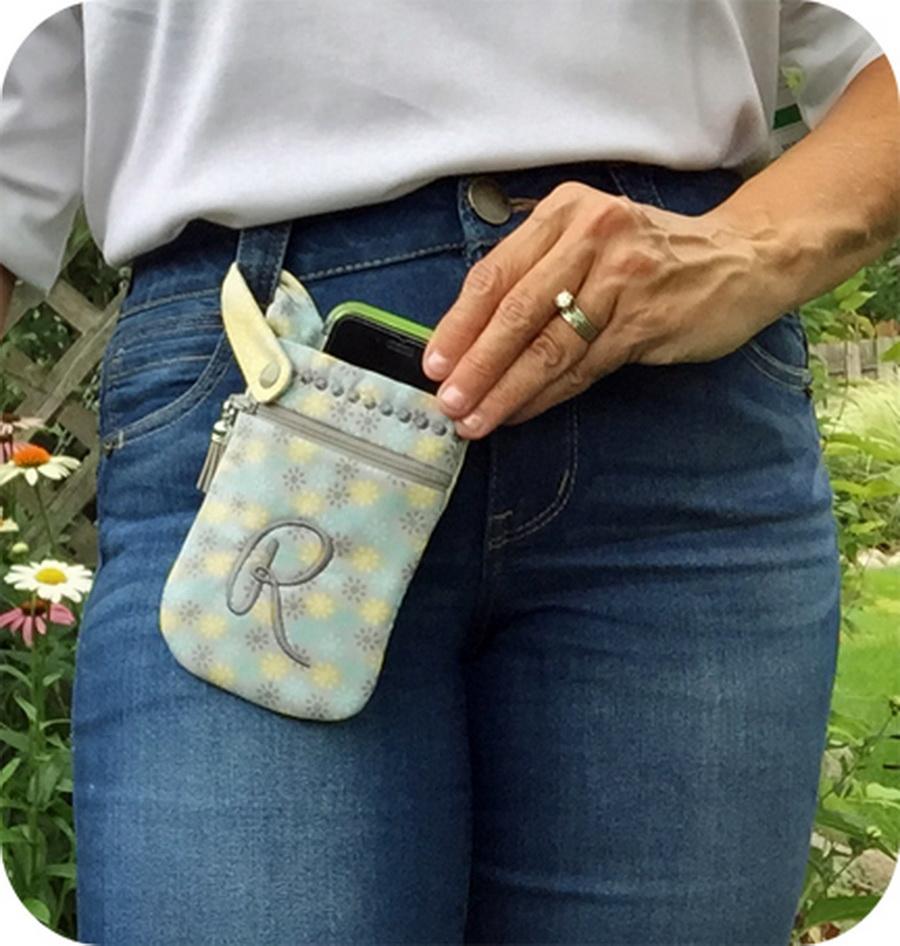 Embroidery Garden Cell Phone Pouch Digital Instructions - Sewingmachinesplus.com
