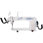 Long arm quilting machine King Quilter II Elite by King Quilter; white body with blue floral decals