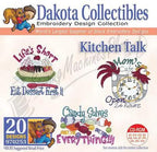 Embroidery Design Software: Dakota Collectibles Kitchen Talk with 20 designs on CD-ROM