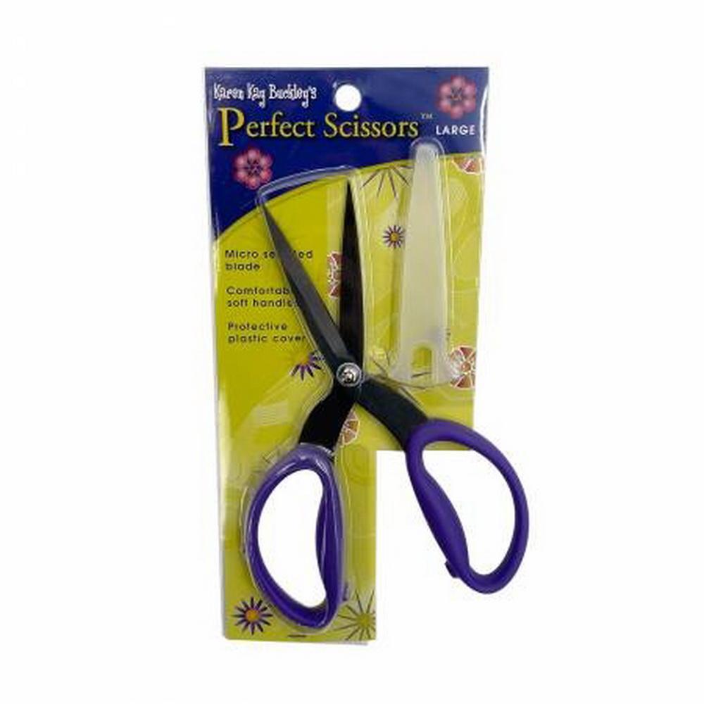 Karen Kay Buckley Perfect Scissors Purple 7 - 3/4in Large Micro - Serrated Non - Slip Blade - Sewingmachinesplus.com
