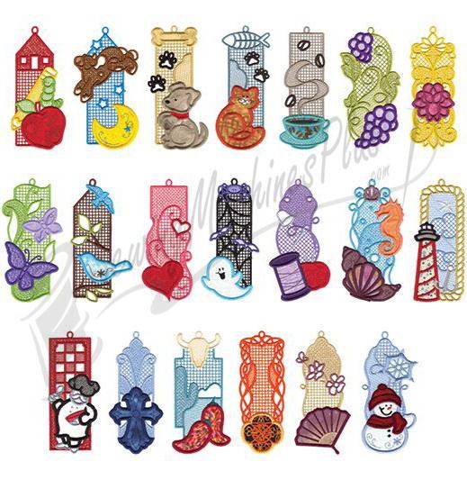 Dakota Collectibles Laced-themed Bookmarks with Applique Embroidery Designs - 970345
