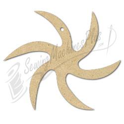 Quilter's Rule 6-Arm Pinwheel 1/4" Thick Clear Acrylic