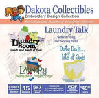 Laundry Talks embroidery design software from Dakota Collectibles, collection 970479, 15 designs, 5x7