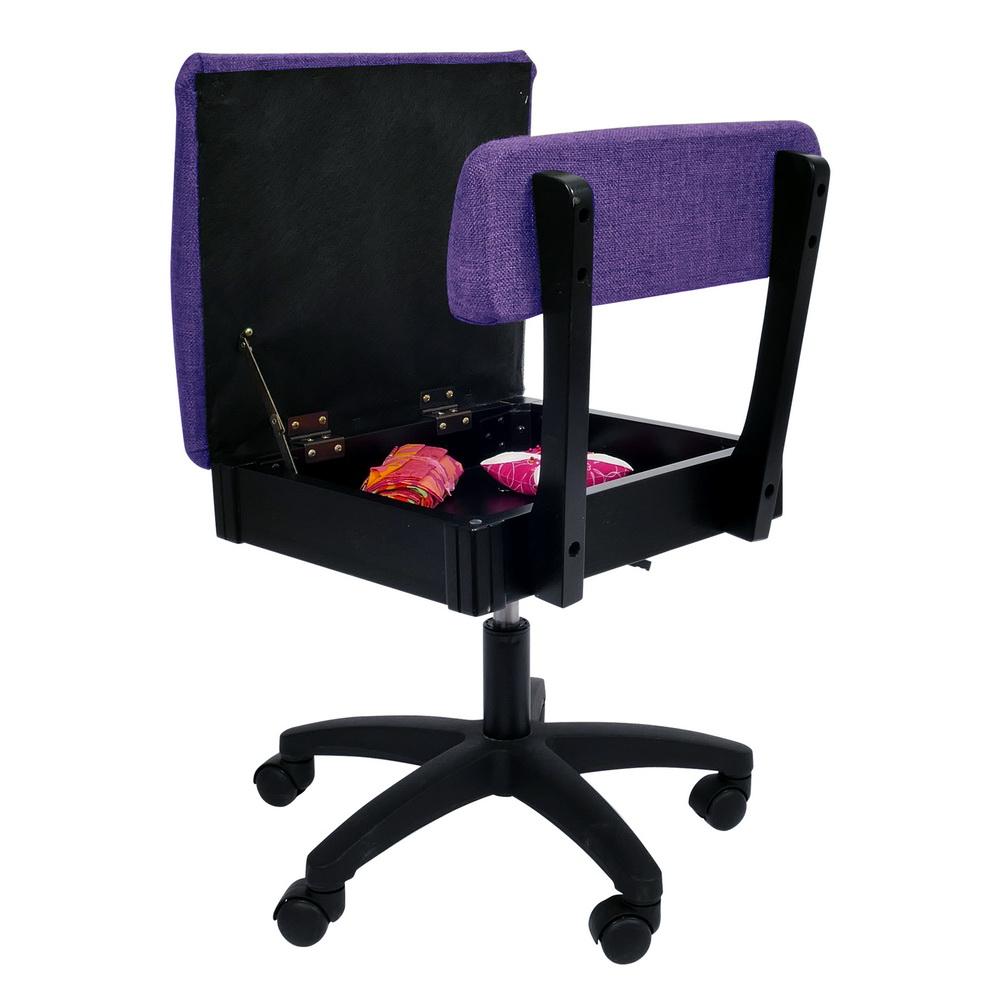 H8160 Arrow Adjustable Height Hydraulic Sewing and Craft Chair - Royal Purple