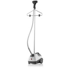 Reliable Vivio 500GC garment steamer with white and gray base and wheeled stand
