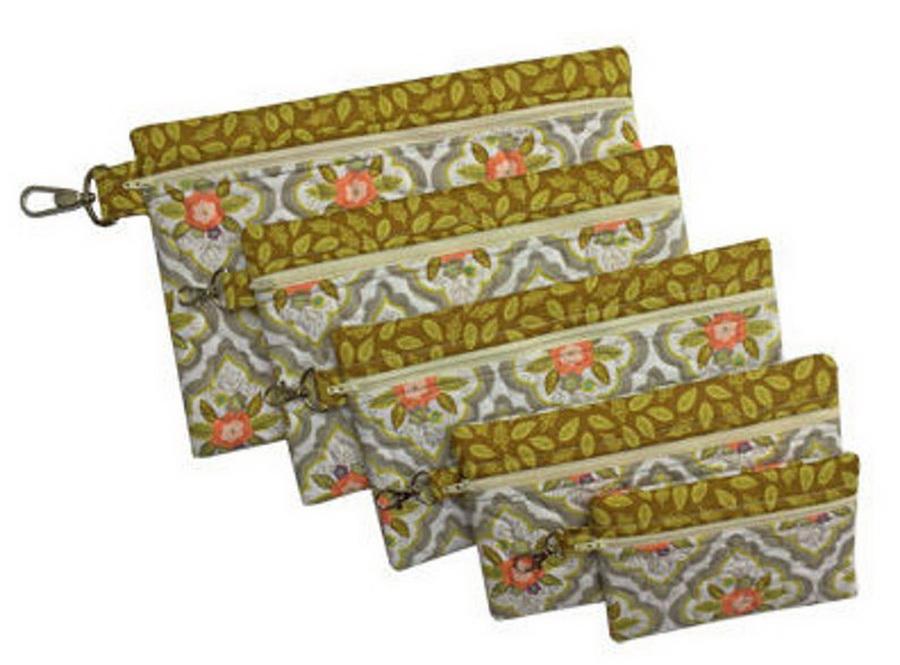 Embroidery Garden Zippered Bags Set