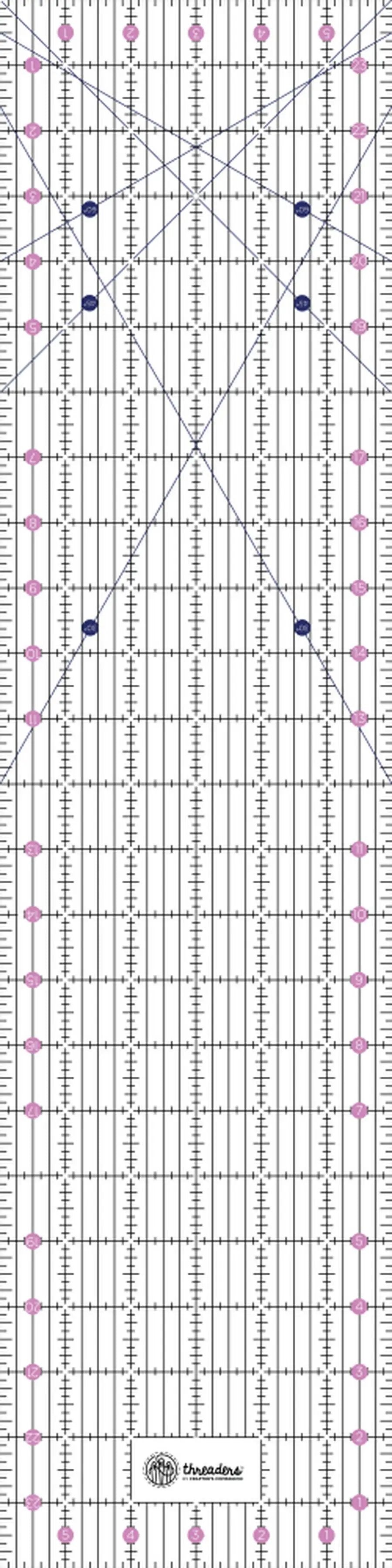 Crafters Companion Threaders 6 Inches x 24 Inches Folding Ruler